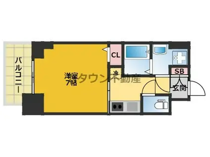 S-RESIDENCE平安通(1K/11階)の間取り写真