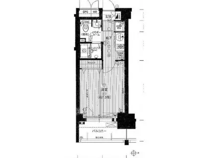 プレサンスSAKAEリバースタイル(ワンルーム/8階)の間取り写真