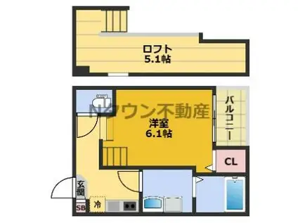 メゾン・フランク(1K/1階)の間取り写真