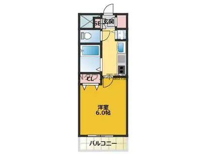 プレサンス鶴舞駅前ブリリアント(1K/10階)の間取り写真