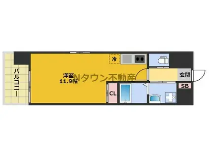 GRAMERCY SHIRAKAWA KOEN(ワンルーム/10階)の間取り写真