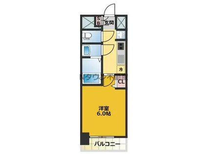 メイクス今池PRIME(1K/7階)の間取り写真