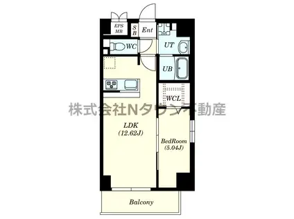 GRANDUKE千代田REGARIA(1LDK/4階)の間取り写真