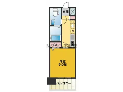 プレサンスMIU新栄(ワンルーム/10階)の間取り写真