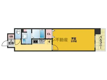 GRAMERCY SAKAE(1K/9階)の間取り写真