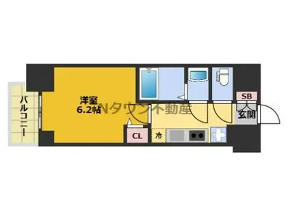 メイクスWアート浅間町(1K/7階)の間取り写真