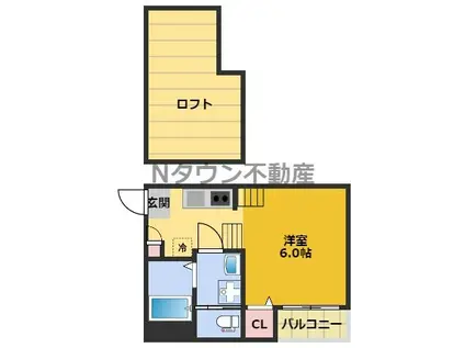 ハーモニーテラス志賀町Ⅴ(1K/1階)の間取り写真