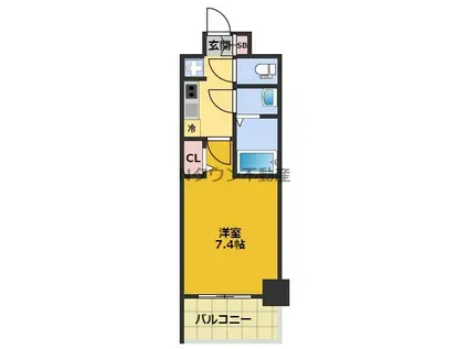 プレサンス今池駅前フェルディノ(1K/10階)の間取り写真