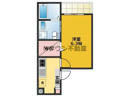 ルミエールY(1K/3階)の間取り写真