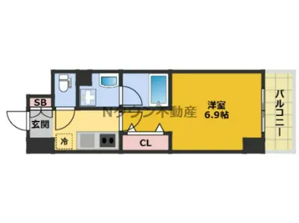PULCHRA OZONE(1K/6階)の間取り写真