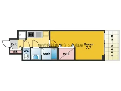 プレサンスジェネ葵(1K/9階)の間取り写真