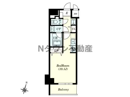 ノヴェル新栄(ワンルーム/11階)の間取り写真