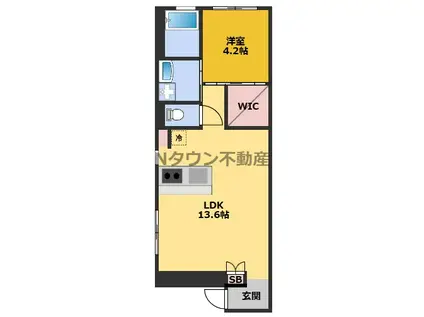 ATTRACTION(1LDK/2階)の間取り写真