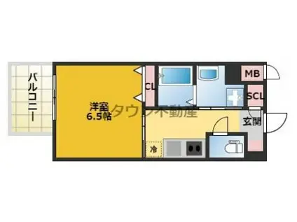 S-RESIDENCE浅間町(1K/8階)の間取り写真