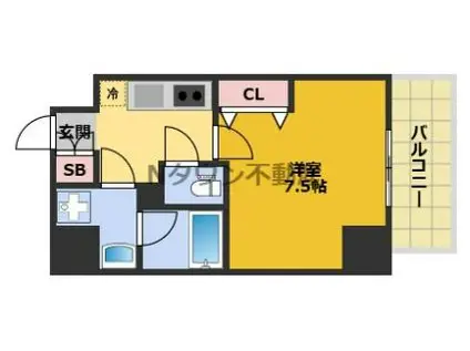 レジデンシア泉Ⅰ(1K/10階)の間取り写真