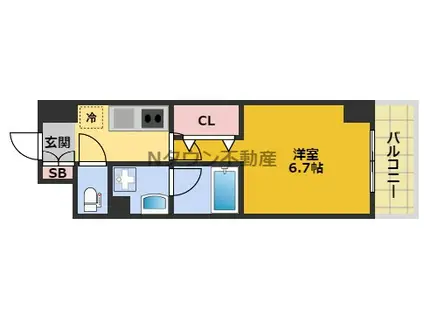 PULCHRA OZONE(1K/8階)の間取り写真