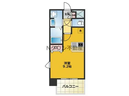 プレサンス 名古屋STATIONアライブ(1K/6階)の間取り写真