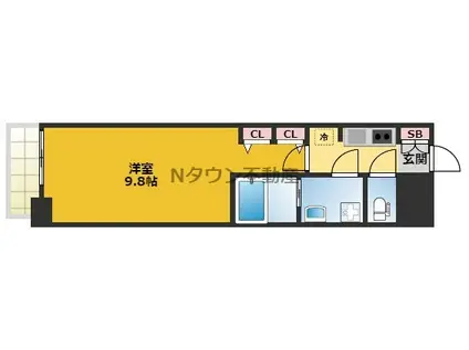 S-RESIDENCE大曽根駅前(1K/13階)の間取り写真