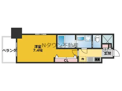 S-RESIDENCE名駅南(1K/9階)の間取り写真