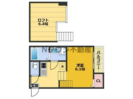 パールヒルズ千種(1K/2階)の間取り写真