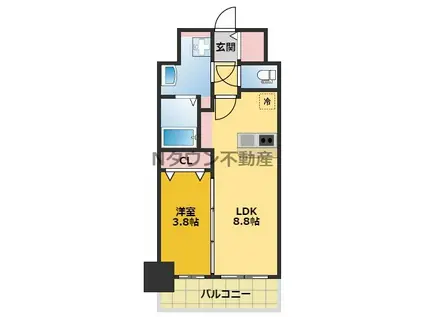 プレサンスTHE新栄(1LDK/7階)の間取り写真