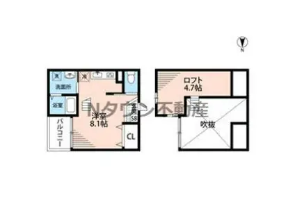 GPラヴァーズ(ワンルーム/1階)の間取り写真