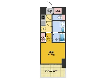 S-RESIDENCE上前津サウス(1K/8階)の間取り写真