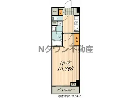 ロイヤルカーサ千種(1K/2階)の間取り写真