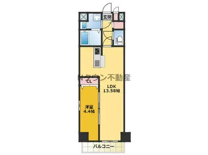 PRIMAL千種STELO(1LDK/6階)の間取り写真