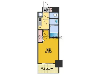 プレサンス伏見アーバンベース(1K/4階)の間取り写真