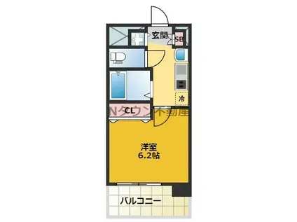 プレサンス名古屋城前ラバンカ(ワンルーム/2階)の間取り写真