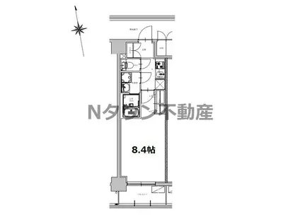 S-RESIDENCE今池BELETA(1K/7階)の間取り写真
