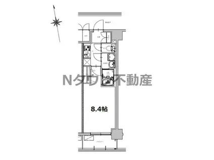 S-RESIDENCE今池BELETA(1K/2階)の間取り写真