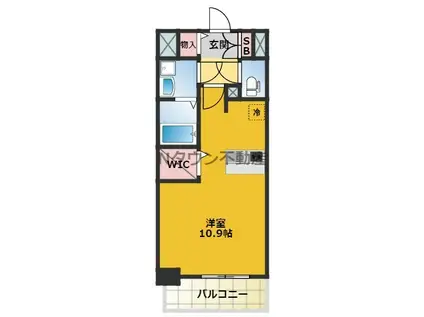 プレサンス池下トレス(1K/12階)の間取り写真