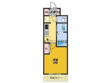 エステムコート名古屋新栄アクシス(1K/3階)の間取り写真