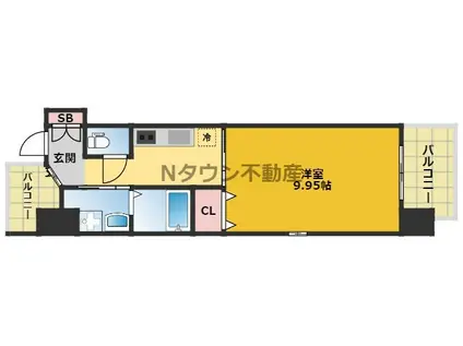 PALAZZO SPECIALE(1K/8階)の間取り写真