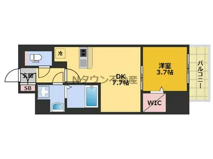 メイクス上前津Ⅳ(1DK/2階)の間取り写真