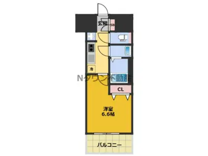 ディアレイシャス名古屋中村公園Ⅱ(1K/9階)の間取り写真