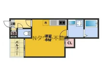 REGALEST-KLC名西(ワンルーム/3階)の間取り写真