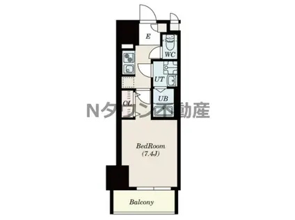 プライマル名古屋今池(1K/4階)の間取り写真