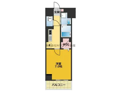 ヴェルドミール(1K/3階)の間取り写真