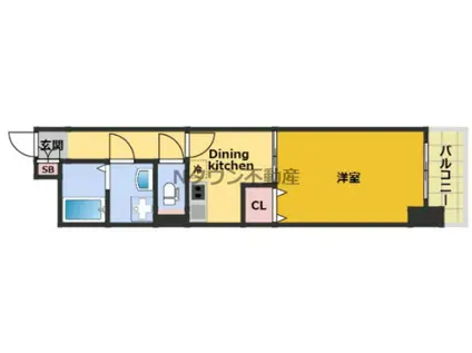 グランシャリオ名駅南(1DK/9階)の間取り写真