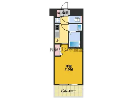 プレサンス上前津オレシア(1K/11階)の間取り写真