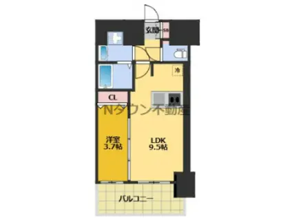 プレサンス上前津ディアシス(1LDK/10階)の間取り写真