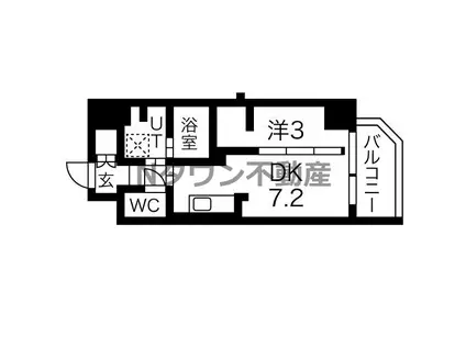 GRANVIA浄心(1SLDK/6階)の間取り写真