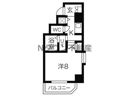 プレシャス名駅(1K/3階)の間取り写真