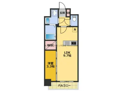 ハーモニーレジデンス名古屋今池(1LDK/2階)の間取り写真