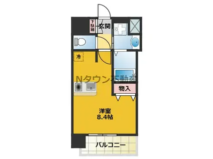 プレサンス新栄リミックス(ワンルーム/4階)の間取り写真