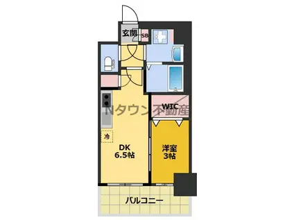 エステムコート名古屋上前津(1DK/13階)の間取り写真