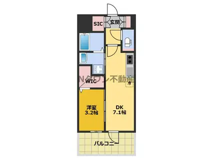 エステムコート名古屋上前津(1DK/8階)の間取り写真